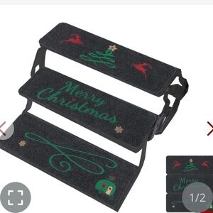 NWT Christmas RV Stair Treads/Covers with Festive Design (19.5" X 7.5")